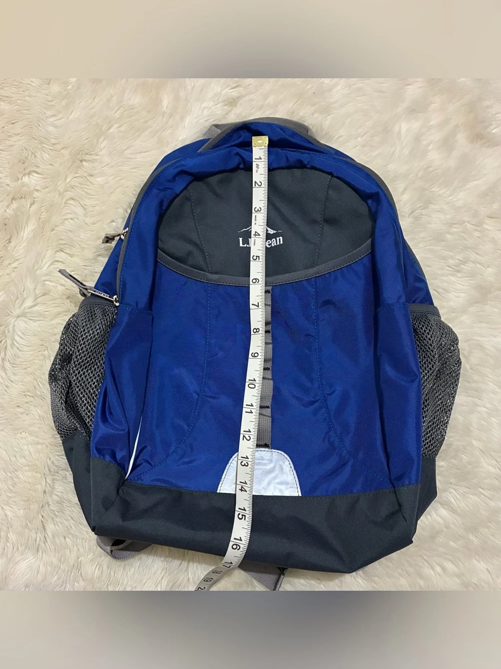 LL Bean Backpack, Style 302389, Reflective, Blue / gray